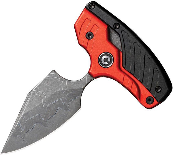 Civivi Typhoeus Dagger Red & Black Aluminum Damascus - Knives.mx