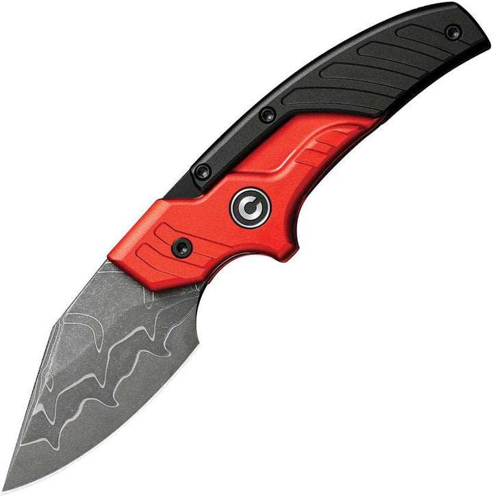 Civivi Typhoeus Dagger Red & Black Aluminum Damascus - Knives.mx