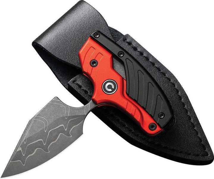 Civivi Typhoeus Dagger Red & Black Aluminum Damascus - Knives.mx