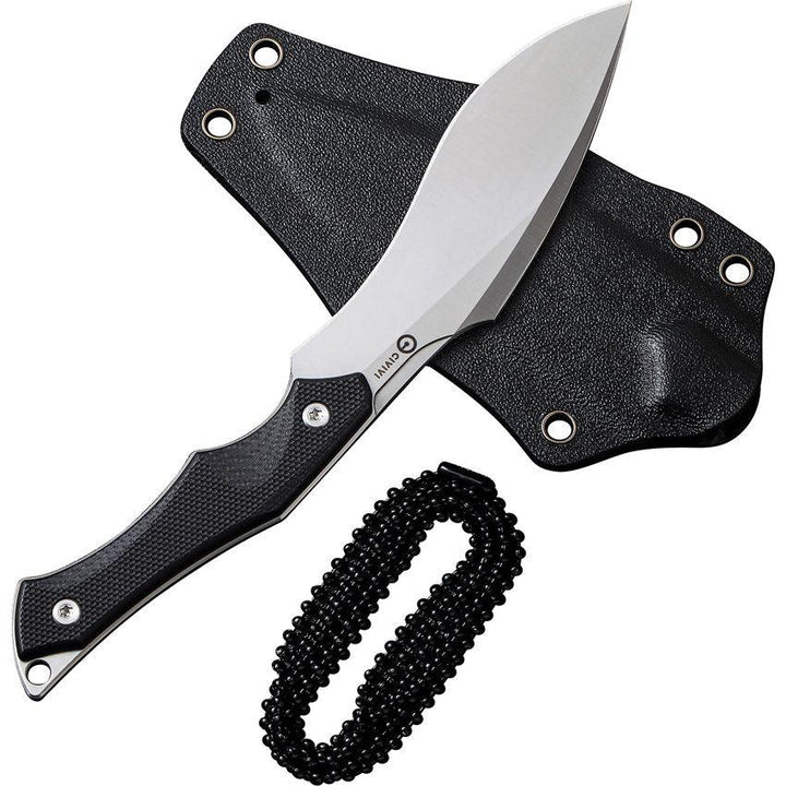 Civivi Vaquita II Neck Knife Black G10 Satin Kukri Nitro V - Knives.mx