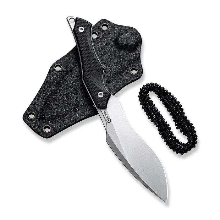 Civivi Vaquita II Neck Knife Black G10 Satin Kukri Nitro V - Knives.mx