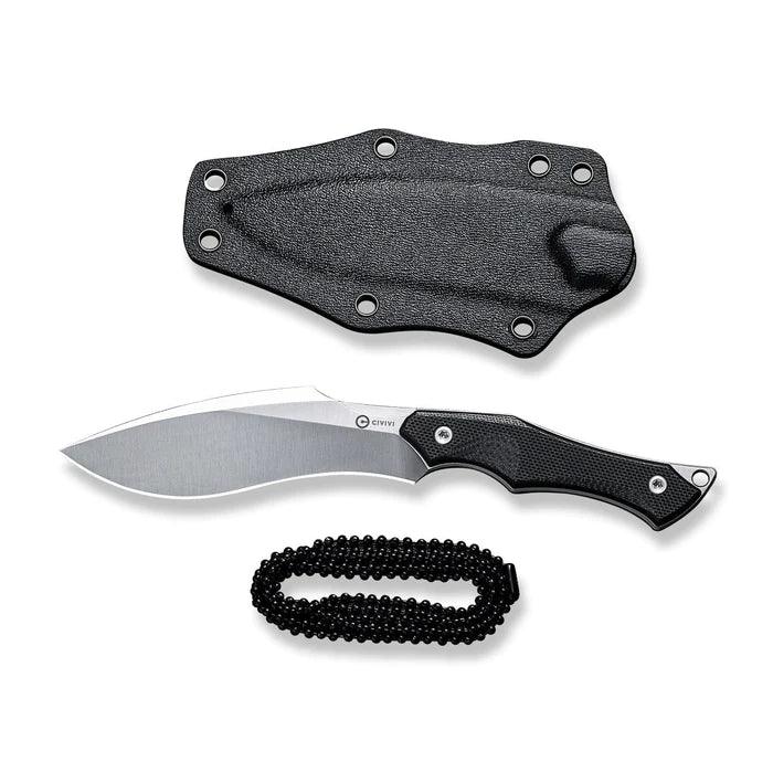 Civivi Vaquita II Neck Knife Black G10 Satin Kukri Nitro V - Knives.mx