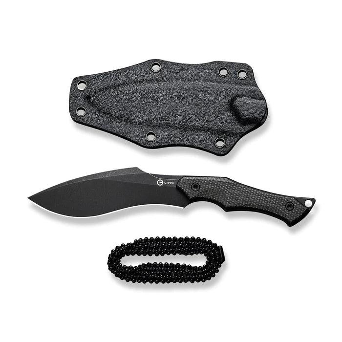 Civivi Vaquita II Neck Knife Dark Green Micarta Black Stonewash Kukri Nitro V - Knives.mx