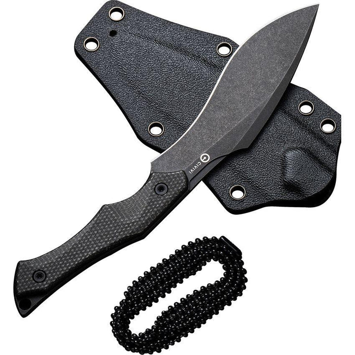 Civivi Vaquita II Neck Knife Dark Green Micarta Black Stonewash Kukri Nitro V - Knives.mx