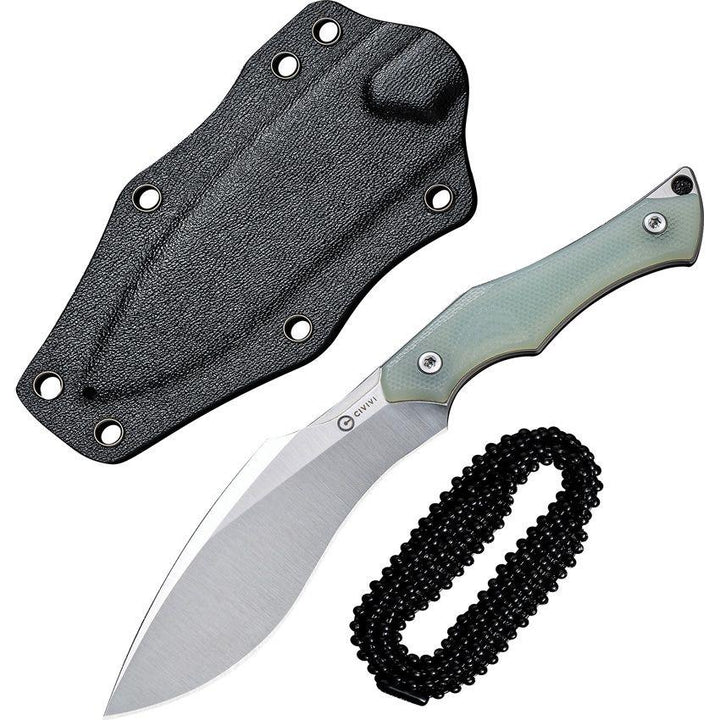 Civivi Vaquita II Neck Knife Jade G10 Satin Kukri Nitro V - Knives.mx