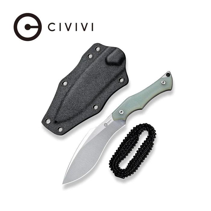 Civivi Vaquita II Neck Knife Jade G10 Satin Kukri Nitro V - Knives.mx