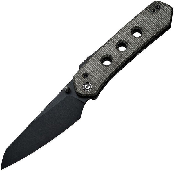 Civivi Vision FG Superlock Dark Green Canvas Micarta Black Reverse Tanto Nitro-V - Knives.mx