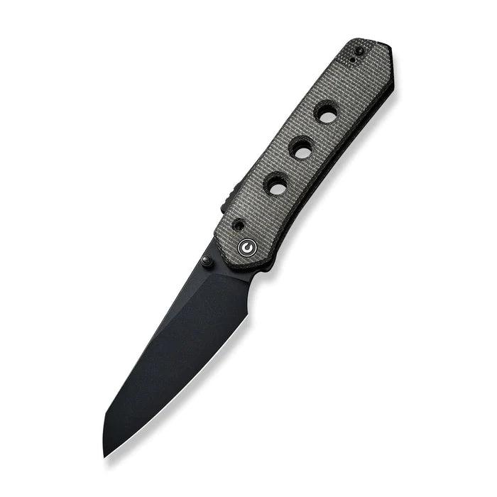 Civivi Vision FG Superlock Dark Green Canvas Micarta Black Reverse Tanto Nitro-V - Knives.mx