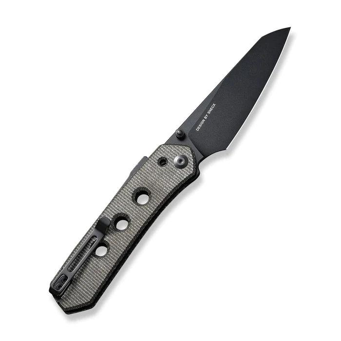 Civivi Vision FG Superlock Dark Green Canvas Micarta Black Reverse Tanto Nitro-V - Knives.mx