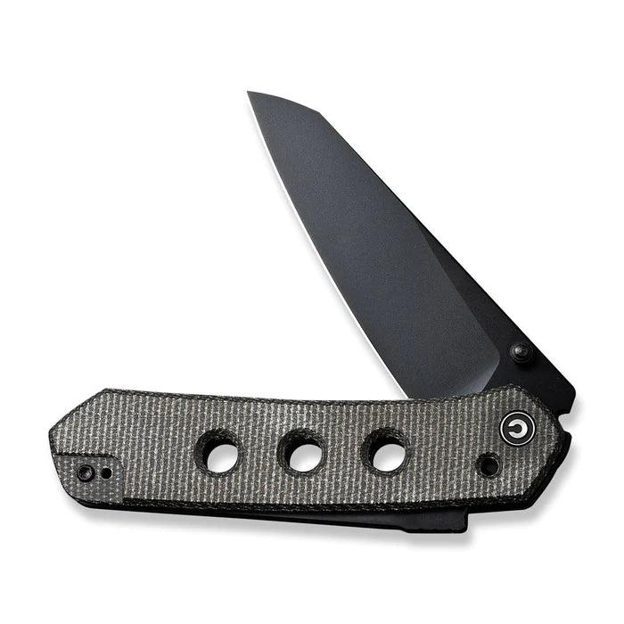 Civivi Vision FG Superlock Dark Green Canvas Micarta Black Reverse Tanto Nitro-V - Knives.mx