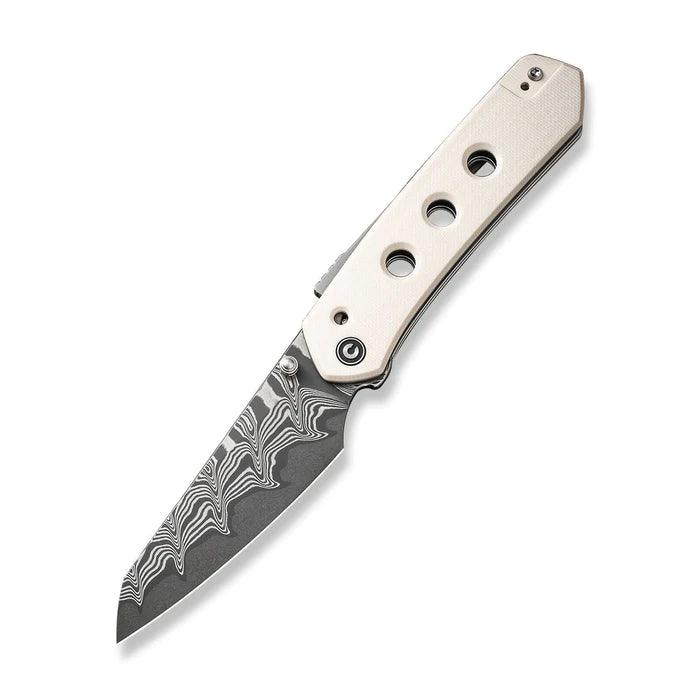 Civivi Vision FG Superlock Ivory G10 Reverse Tanto Damascus - Knives.mx