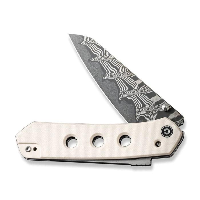 Civivi Vision FG Superlock Ivory G10 Reverse Tanto Damascus - Knives.mx