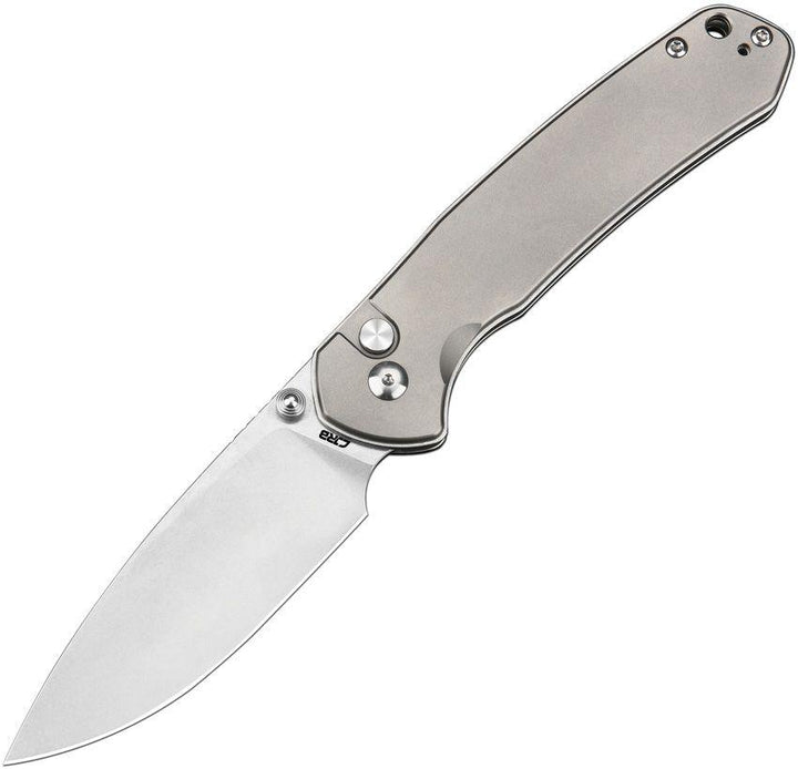 CJRB Pyrite Button Lock Gray Titanium Satin AR-RPM9 - Knives.mx