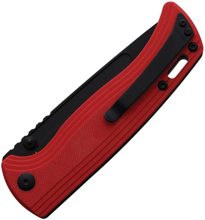 CJRB Resource Linerlock Red G10 Black PVD Coated AR-RPM9 - Knives.mx