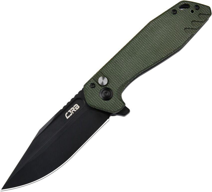 CJRB Riff AR-RPM9 Green Micarta Black PVD Coated AR-RPM9 - Knives.mx