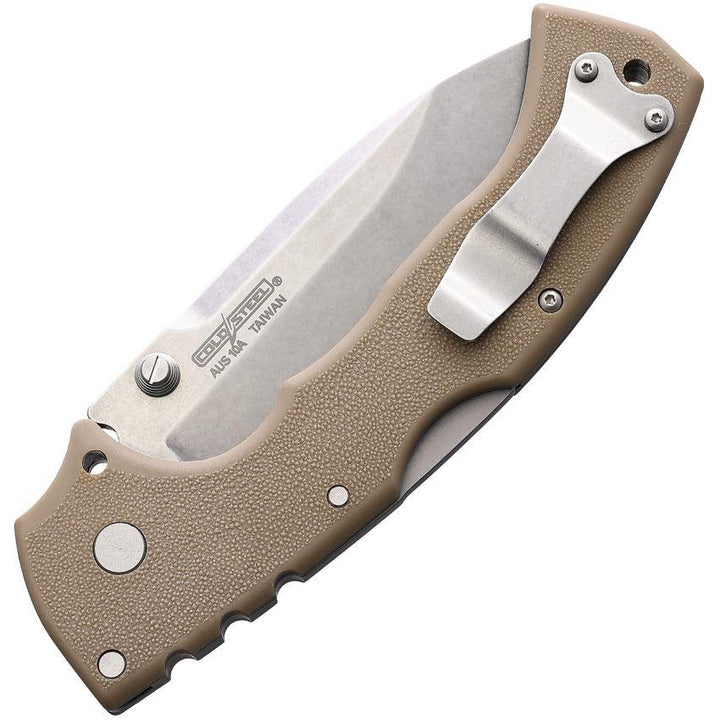 Cold Steel 4-Max Scout Lockback Desert Tan Griv-Ex Stonewash AUS10A - Knives.mx