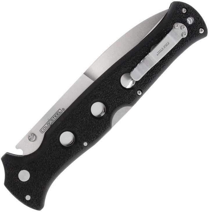 Cold Steel Counter Point XL 6" Tri-Ad Lock Black Griv-Ex Satin Serrated Spear Point AUS10A - Knives.mx