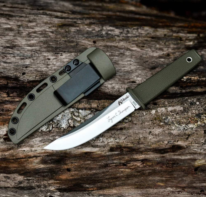 Cold Steel Lynn Thompson Signature Kobun OD Green Kray-Ex Satin S35VN Limited Edition - Knives.mx