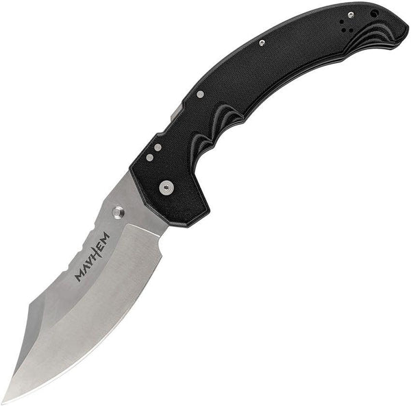 Cold Steel Mayhem Atlas Lock Cleaver Black G10 Satin Clip Point AUS-10A - Knives.mx