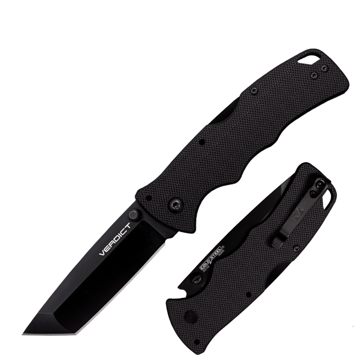 Cold Steel Verdict Lockback Black G10 Tanto AUS-10A - Knives.mx