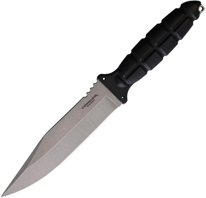 Condor Escort Fixed Blade Black Sculpted Polypropylene Satin 420HC - Knives.mx