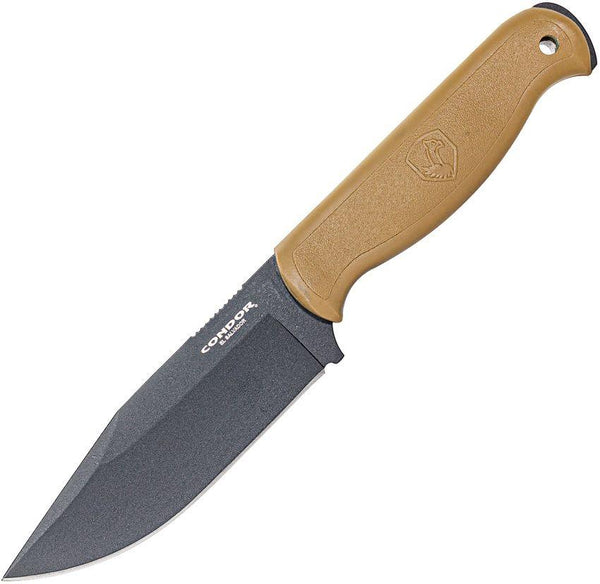 Condor Fighter Fixed Blade Desert Tan Polypropylene Cerakote 1075HC - Knives.mx