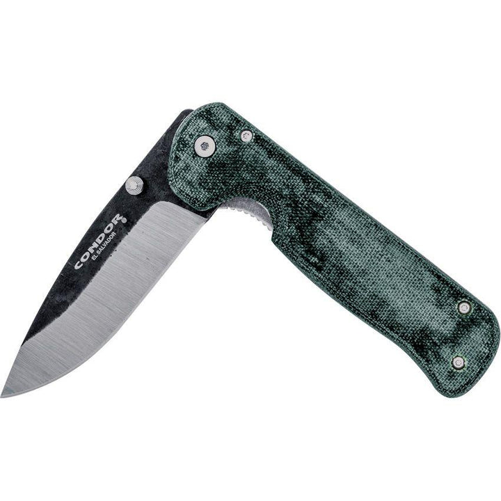 Condor Krakatoa Linerlock Army Green Micarta Natural 1095HC - Knives.mx