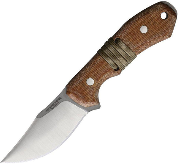 Condor Mountaineer Trail Wingman Brown Micarta Blasted Satin14C28N Sandvik - Knives.mx