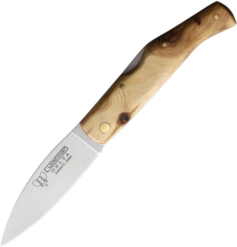 Cudeman Delta Lockback Juniper Wood Satin Vanadium Molybdenum Steel - Knives.mx