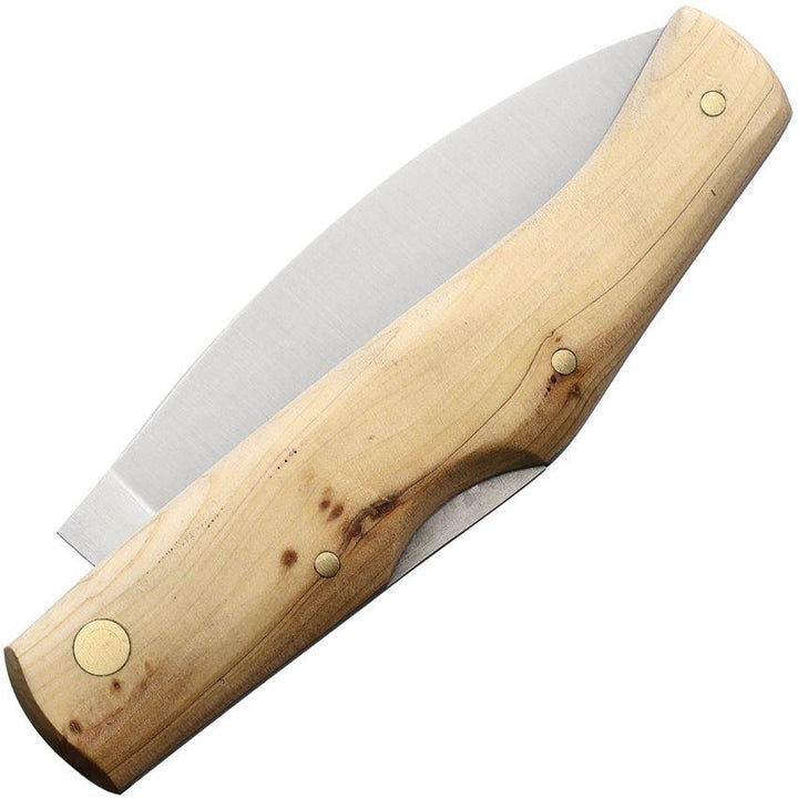 Cudeman Delta Lockback Juniper Wood Satin Vanadium Molybdenum Steel - Knives.mx