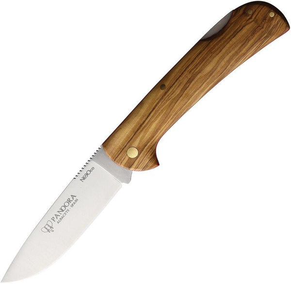 Cudeman Pandora Lockback Olive Wood Satin Bohler N690 - Knives.mx