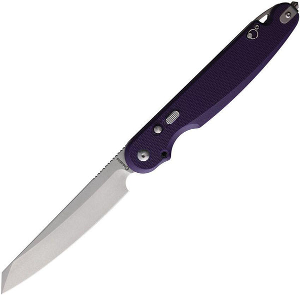 Daggerr Knives Anaconda Button Lock Purple G10 Stonewash VG-10 - Knives.mx
