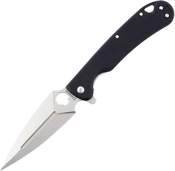 Daggerr Knives Arrow Linerlock Black G10 Stonewash D2 - Knives.mx