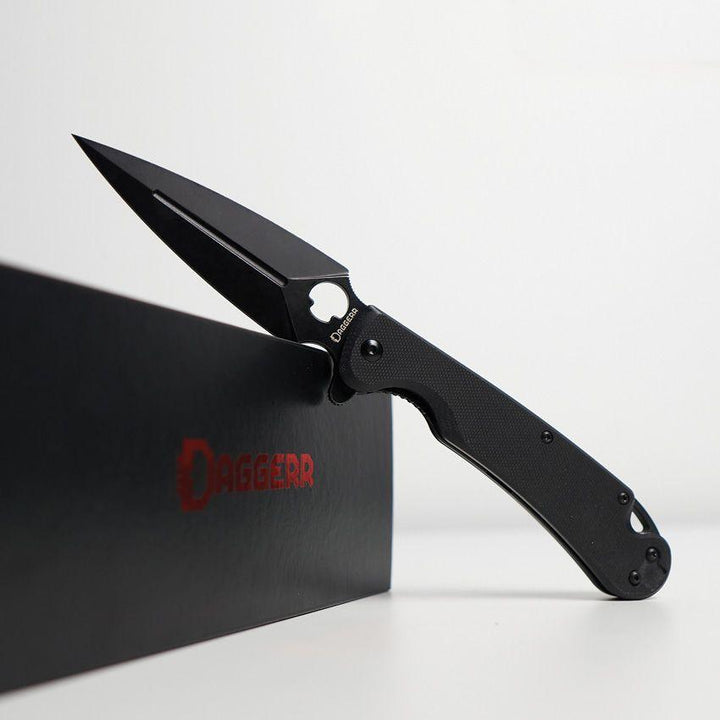 Daggerr Knives Arrow Linerlock Blackout G10 Stonewash D2 - Knives.mx