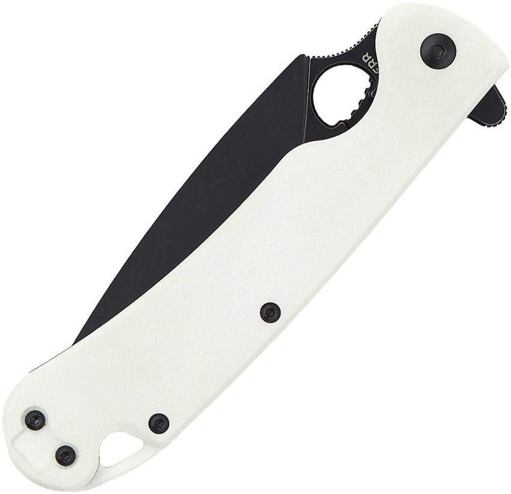 Daggerr Knives Arrow Linerlock White G10 Black Stonewash D2 - Knives.mx