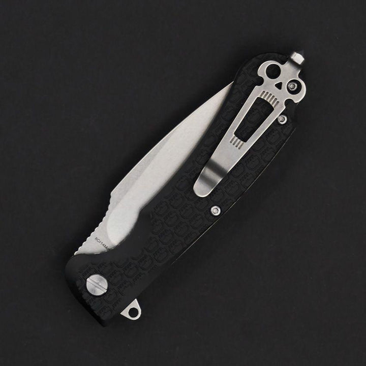 Daggerr Knives Fielder Linerlock Black Textured G10 Stonewash 8Cr14MoV - Knives.mx