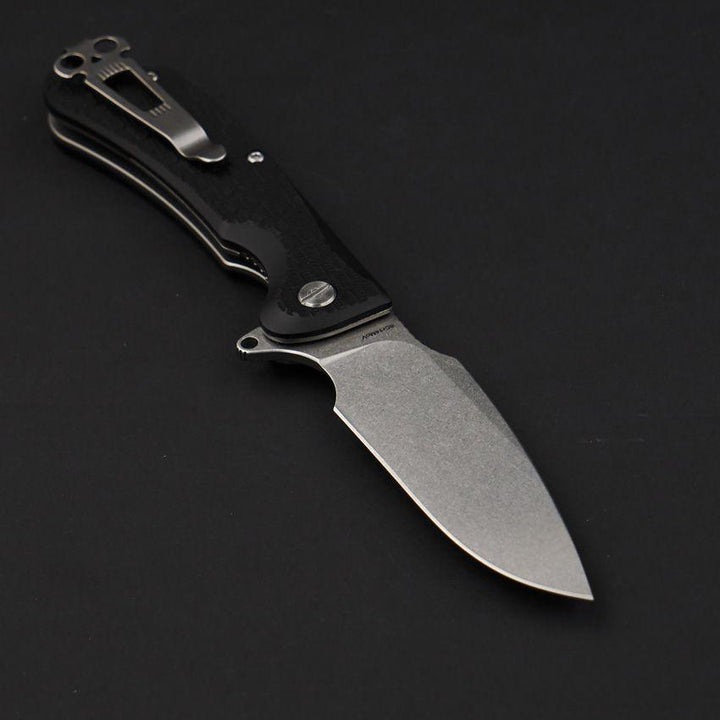 Daggerr Knives Fielder Linerlock Black Textured G10 Stonewash 8Cr14MoV - Knives.mx