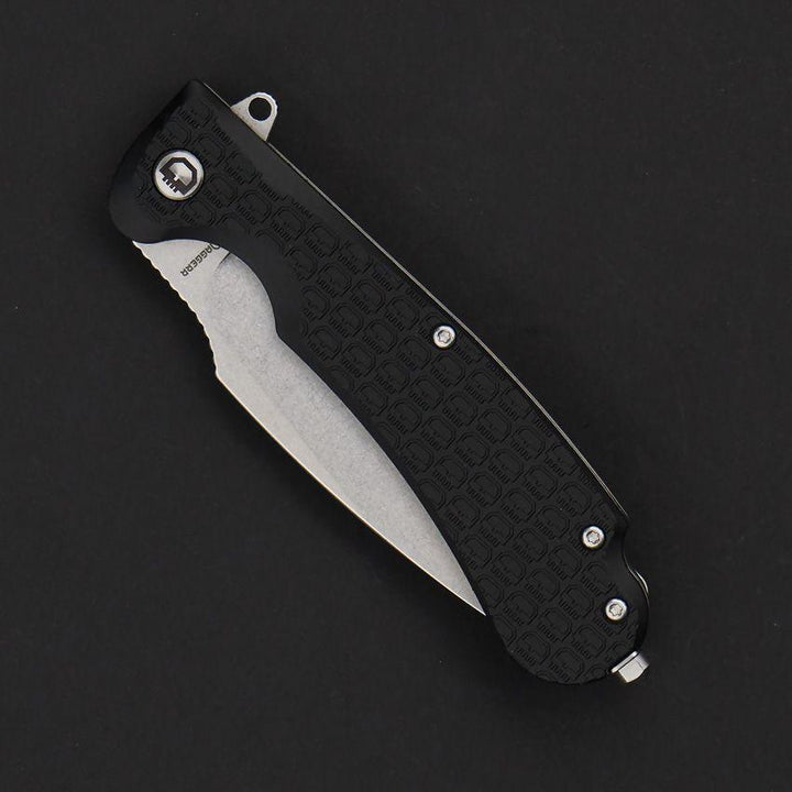 Daggerr Knives Fielder Linerlock Black Textured G10 Stonewash 8Cr14MoV - Knives.mx