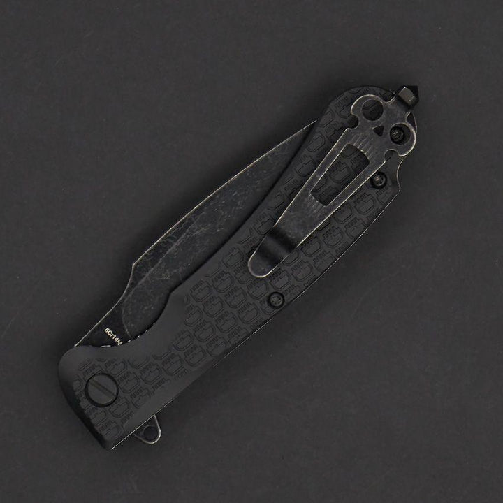 Daggerr Knives Fielder Linerlock Blackout Textured FRN Stonewash 8Cr14MoV - Knives.mx