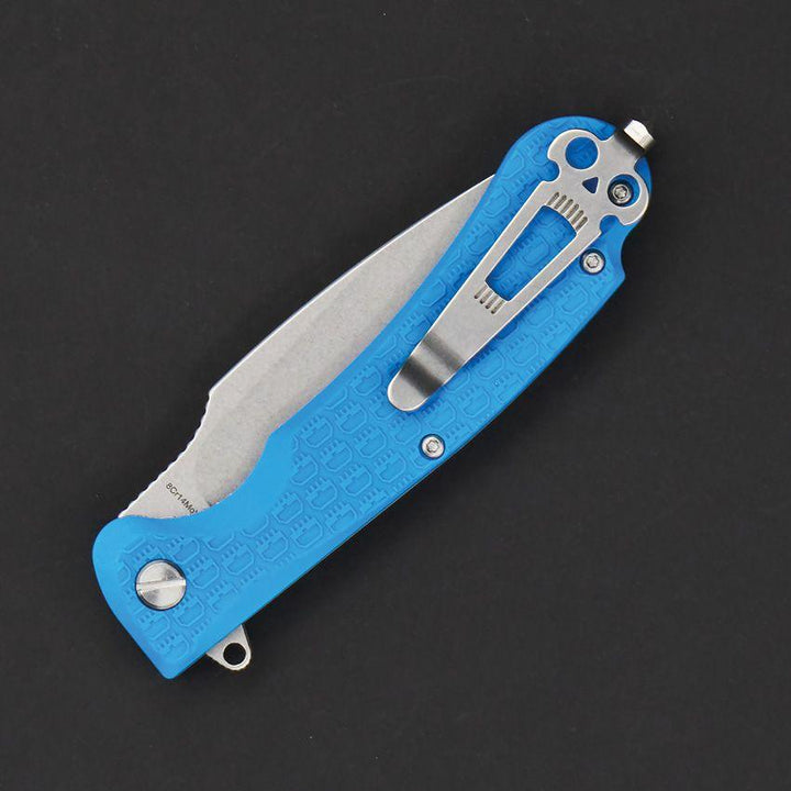 Daggerr Knives Fielder Linerlock Blue Textured G10 Stonewash 8Cr14MoV - Knives.mx