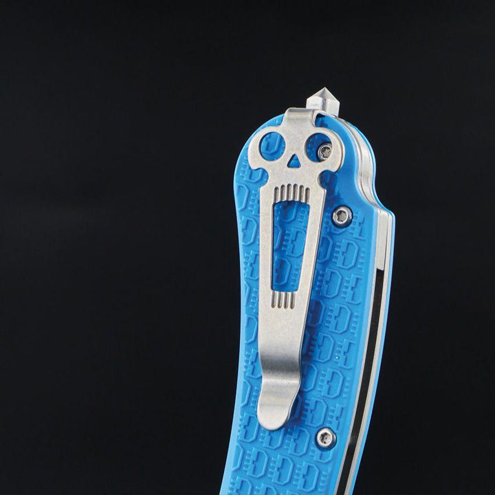 Daggerr Knives Fielder Linerlock Blue Textured G10 Stonewash 8Cr14MoV - Knives.mx