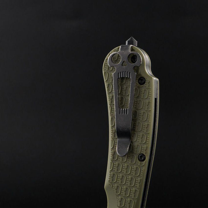 Daggerr Knives Fielder Linerlock Olive Green Textured FRN Black Stonewash 8Cr14MoV - Knives.mx