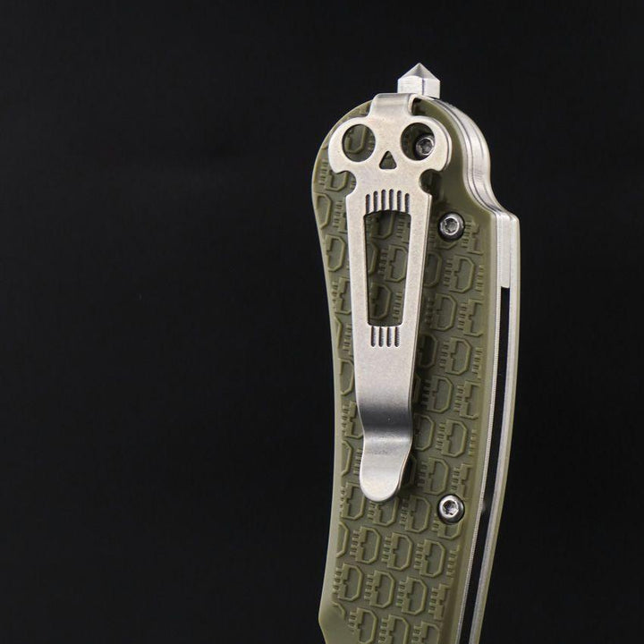 Daggerr Knives Fielder Linerlock Olive Green Textured G10 Stonewash 8Cr14MoV - Knives.mx