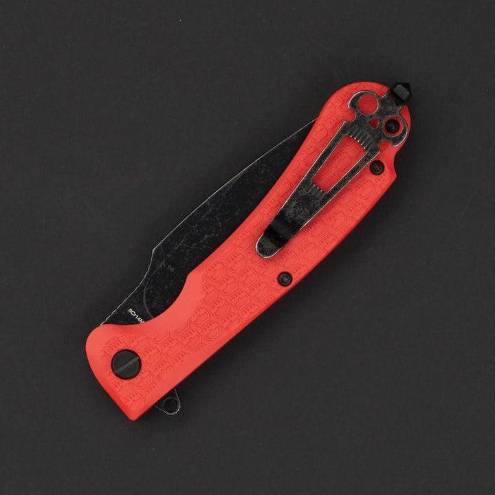 Daggerr Knives Fielder Linerlock Orange Textured FRN Black Stonewash 8Cr14MoV - Knives.mx