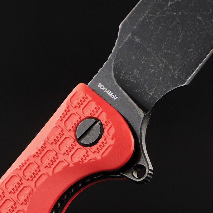 Daggerr Knives Fielder Linerlock Orange Textured FRN Black Stonewash 8Cr14MoV - Knives.mx