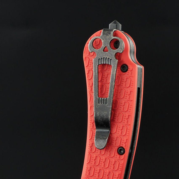 Daggerr Knives Fielder Linerlock Orange Textured FRN Black Stonewash 8Cr14MoV - Knives.mx