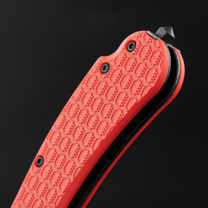 Daggerr Knives Fielder Linerlock Orange Textured FRN Black Stonewash 8Cr14MoV - Knives.mx