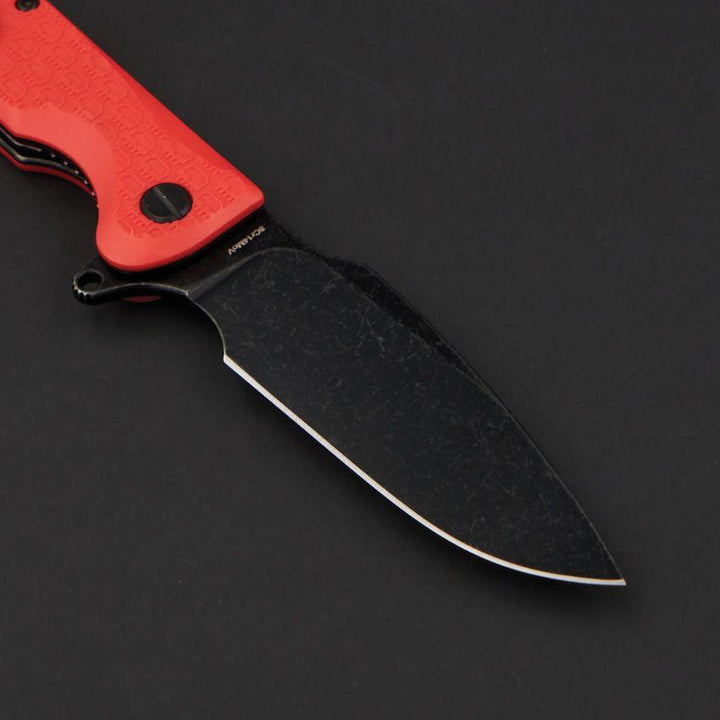 Daggerr Knives Fielder Linerlock Orange Textured FRN Black Stonewash 8Cr14MoV - Knives.mx