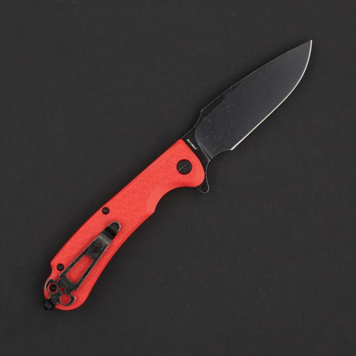 Daggerr Knives Fielder Linerlock Orange Textured FRN Black Stonewash 8Cr14MoV - Knives.mx