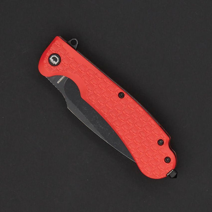 Daggerr Knives Fielder Linerlock Orange Textured FRN Black Stonewash 8Cr14MoV - Knives.mx